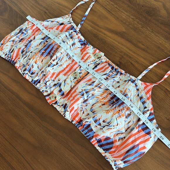 By Anthropologie Button-Front Cropped Festival Tank Size XL - Picture 5 of 6